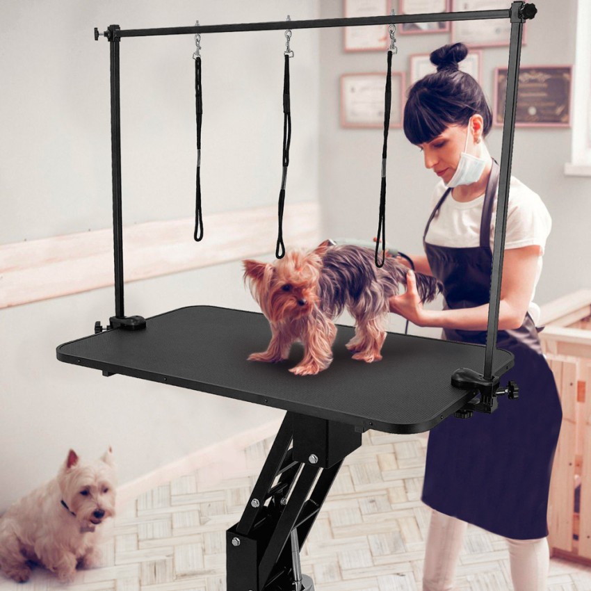 Mesa de peluquería canina regulable hidráulicamente 110 cm Griffon Promoción