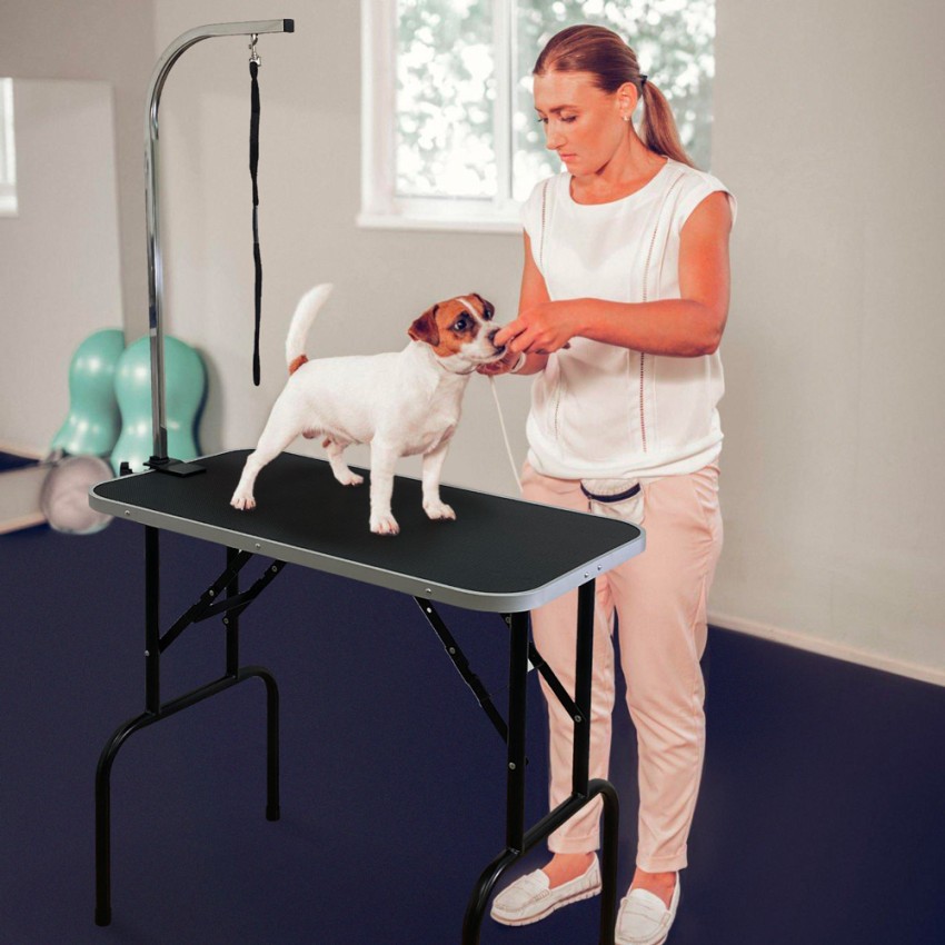 Mesa de aseo y corte para perros y animales plegable con correa Mastiff Promoción