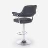 Taburete alto de cocina polipiel brazos regulables base cromada Tampa Compra