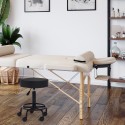 Taburete de esteticista ergonómico regulable tapizado giratorio Senzu. Stock