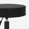 Taburete de esteticista ergonómico regulable tapizado giratorio Senzu. 