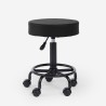 Taburete de esteticista ergonómico regulable tapizado giratorio Senzu. Modelo