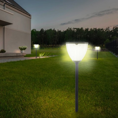 Lámpara de jardín solar con estaca luz LED 3 colores Gaslight Promoción