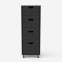 Cómoda de baño multifuncional moderna de 4 cajones Servez Coste