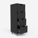 Cómoda de baño multifuncional moderna de 4 cajones Servez 