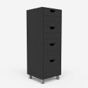 Cómoda de baño multifuncional moderna de 4 cajones Servez Medidas