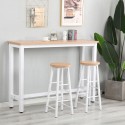 Mesa alta taburetes bar cocina consola de entrada 140 x 37 x 100 cm Edebel Descueto