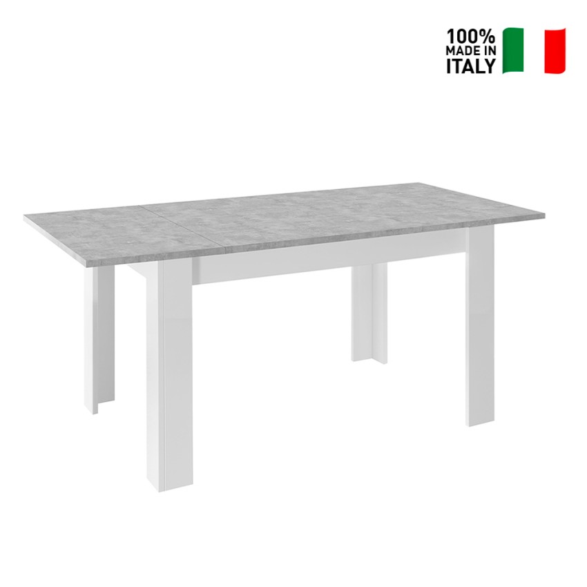  Mobili Fiver, Primero, mesa consola extensible, blanco  brillante, fabricada en Italia : Hogar y Cocina