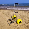 Trolley playa trolley pesca surfcasting 2 grandes ruedas Ariel Stock