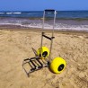 Trolley playa trolley pesca surfcasting 2 grandes ruedas Ariel Stock
