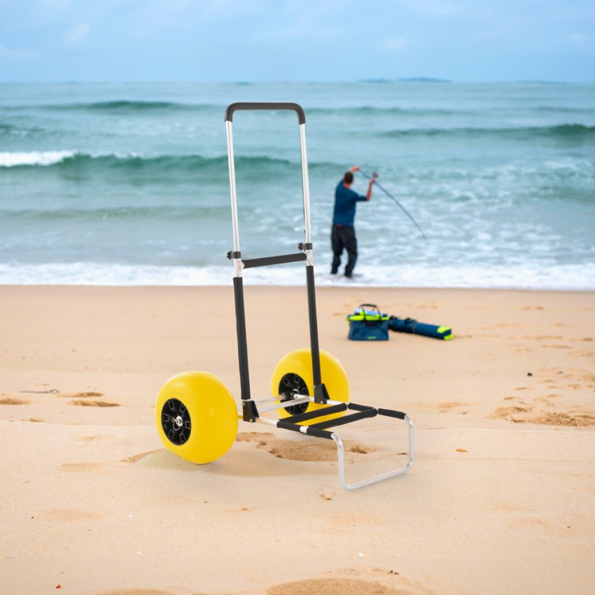 Trolley playa trolley pesca surfcasting 2 grandes ruedas Ariel Promoción