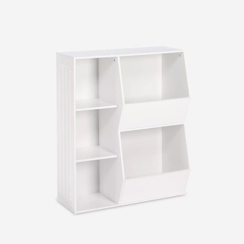 Mueble para juguetes habitación infantil blanco con compartimentos Lutelle Promoción