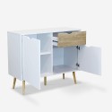 Mueble aparador estilo nórdico 2 puertas 1 cajón blanco madera Jubi Rebajas