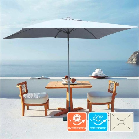 Sombrilla para jardín y terraza de aluminio rectangular Eden 3x2m Bar/Restaurante Promoción