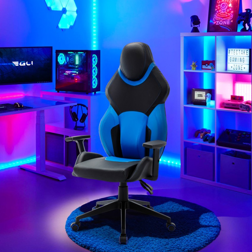 Silla videojuegos gaming ergonómica polipiel regulable deportiva Portimao Sky Promoción