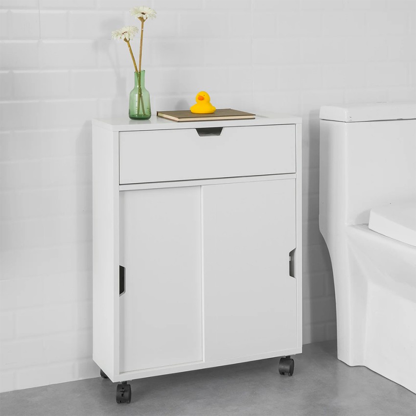 Mueble de baño móvil ahorra espacio con ruedas puertas correderas Gitseg Promoción