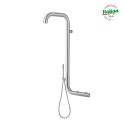 Ducha de pared diseño moderno acero inoxidable negro mate con alcachofa Arborea Rebajas