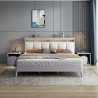 Cama Matrimonial Canapé 160 x 200 LED Moderna LED USB Courier Stock