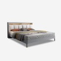 Cama Matrimonial Canapé 160 x 200 LED Moderna LED USB Courier Descueto