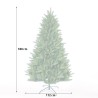 Árbol de Navidad artificial verde de 180 cm con efecto realista Wengen Descueto