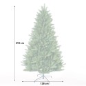 Árbol de Navidad alto 210 cm clásico verde artificial ramas falsas Melk Descueto