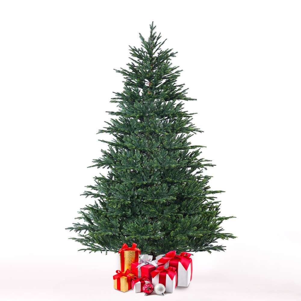 Árbol de Navidad artificial falso verde clásico alto 180 cm Grimentz