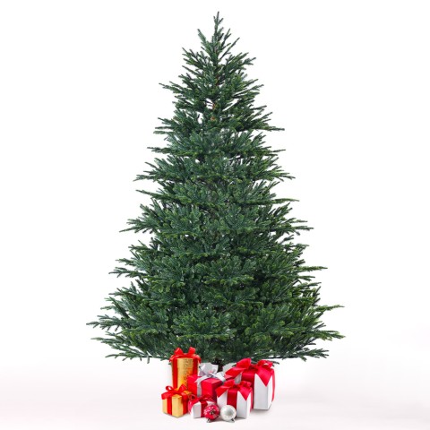 Árbol de Navidad artificial extra frondoso de 210 cm de alto, verde Bern. Promoción