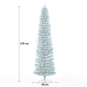 Árbol de Navidad nevado artificial slim 210 cm ahorrador de espacio Kalevala Descueto