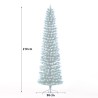 Árbol de Navidad artificial nevado delgado 210cm espacio ahorrador Kalevala Descueto