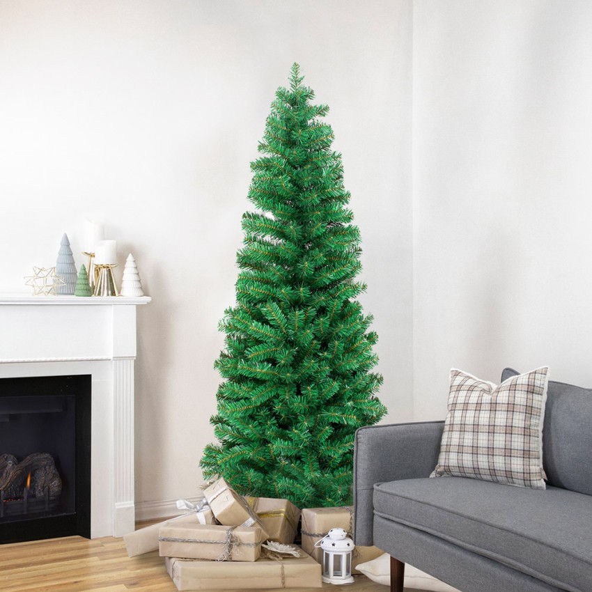 Árbol de Navidad artificial verde clásico realista 180 cm Alesund Promoción
