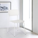 Silla de comedor de polipropileno y metal cocina diseño moderno Josy Características