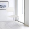 Silla de comedor de polipropileno y metal cocina diseño moderno Josy Características