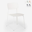 Silla de comedor de polipropileno y metal cocina diseño moderno Josy Descueto