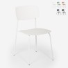 Silla de comedor de polipropileno y metal cocina diseño moderno Josy Descueto