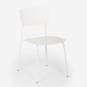Silla de comedor de polipropileno y metal cocina diseño moderno Josy 