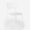 Silla de comedor de polipropileno y metal cocina diseño moderno Josy 