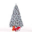 Árbol de Navidad artificial nevado decorado con piñas 180 cm Faaborg Promoción
