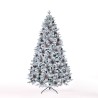 Árbol de Navidad artificial nevado decorado con piñas 180 cm Faaborg Descueto