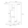 Mesa auxiliar de comedor mesa alta de bar 3 estantes 60 x 60 cm Sunet Coste