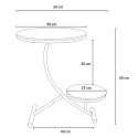 Mesa de centro diseño redondo mármol 2 estantes 50 x 50 cm Marpes XL Elección