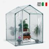 Invernadero de balcón para plantas y flores de 153 x 153 x h210 cm en PVC y acero Mimosa M Venta