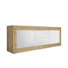 Mueble TV 210cm madera 2 puertas 2 cajones blanco Visio WB Stock