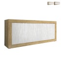 Aparador salón buffet armario 207cm madera 4 puertas blanco Altea WB Promoción