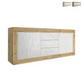Aparador moderno madera 3 cajones 2 puertas blanco Tribus WB Basic Promoción