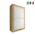 Aparador alto 4 puertas blanco armario cocina madera Novia WB Basic Descueto