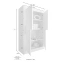 Aparador alto 4 puertas blanco armario cocina madera Novia WB Basic Modelo