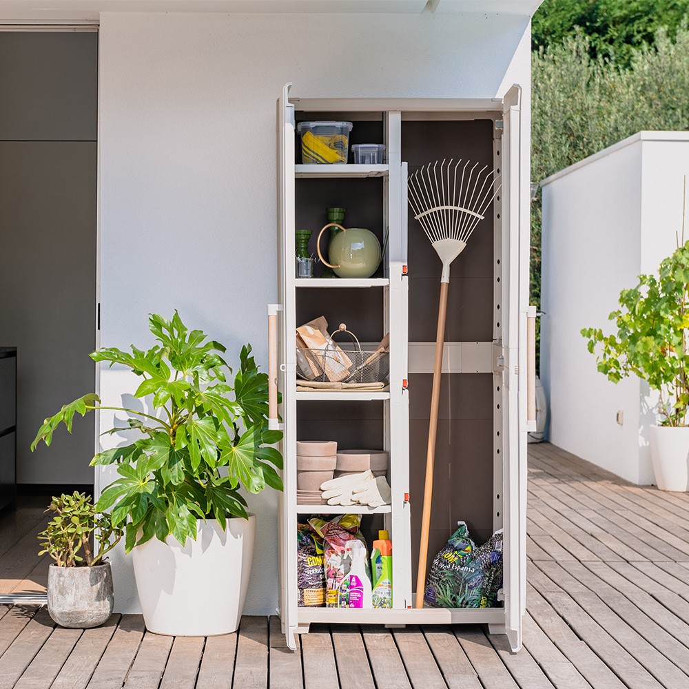 Armario multiusos de resina para jardín exterior Groove Multispace Keter