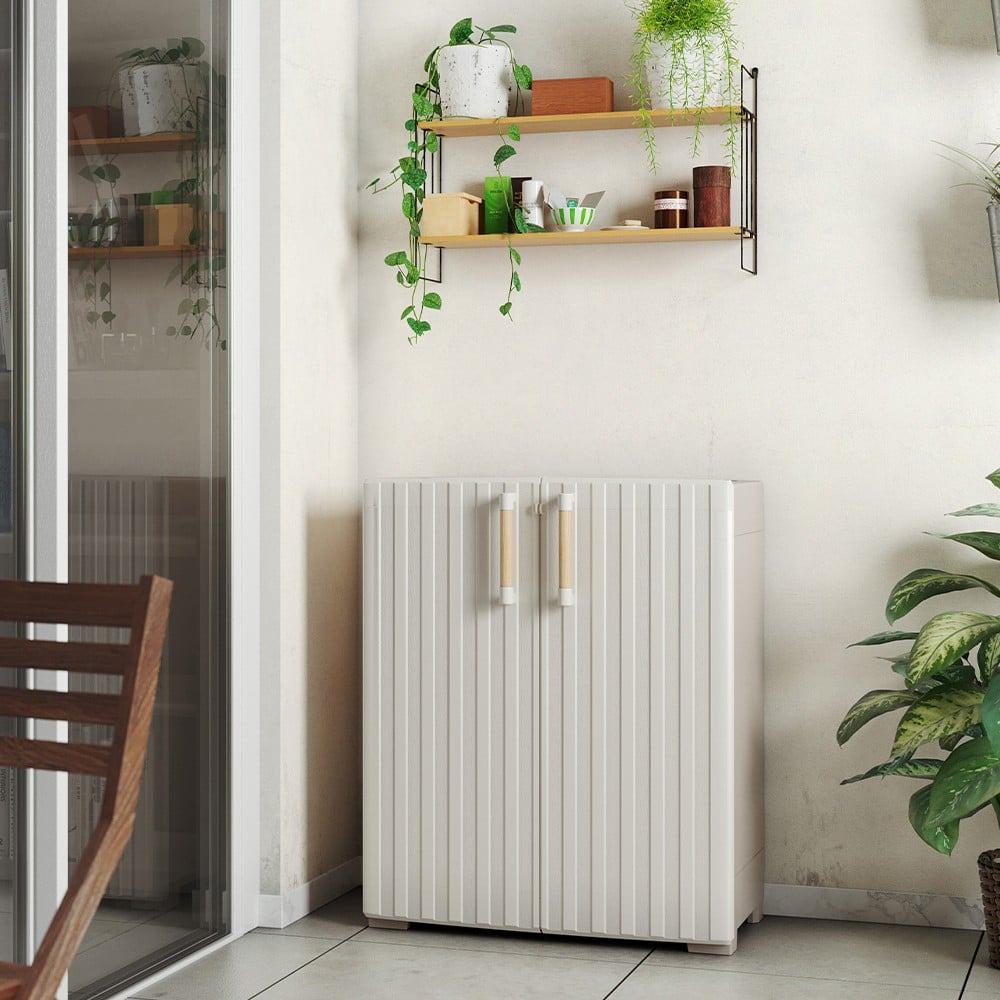 Armario exterior 80x45x98h estante regulable Groove Basso Keter