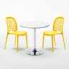 Mesa Redonda Blanca Con 2 Sillas De Colores Interior Bar WEDDING Long Island Coste