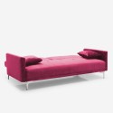 Sofá cama de 3 plazas diseño moderno click clac de terciopelo Villolus 
